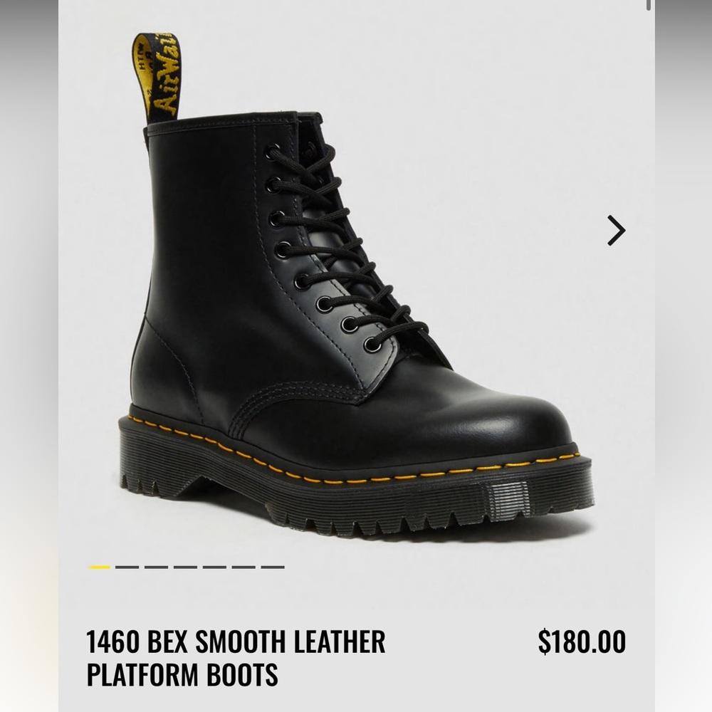 Dr Martens 1460 Bex Smooth Leather Platform Boots